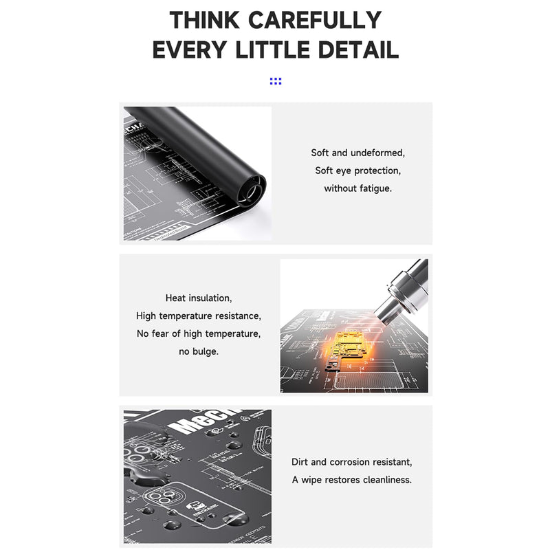 Mechanic V77/V78/V79 Multi-Function Phone Repair Work Mat, Motherboard Fixing Pad, Heat Insulation (V78) V78