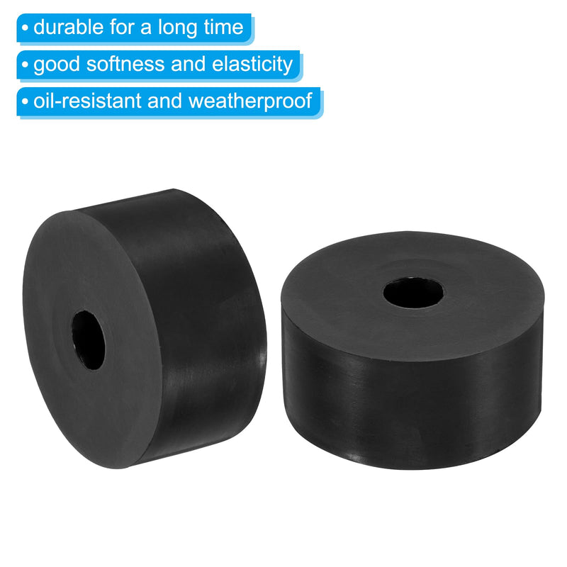 PATIKIL Multi Purpose Rubber Spacer, 6 Pcs 2.4"OD 0.59"ID 1.2"Thickness Neoprene Round Anti-Vibration Isolation Pads Isolator Rubber Bushings Spacer Washer for HVAC Bolts Car Accessories 2.4"OD 0.6"ID 1.2"Thickness