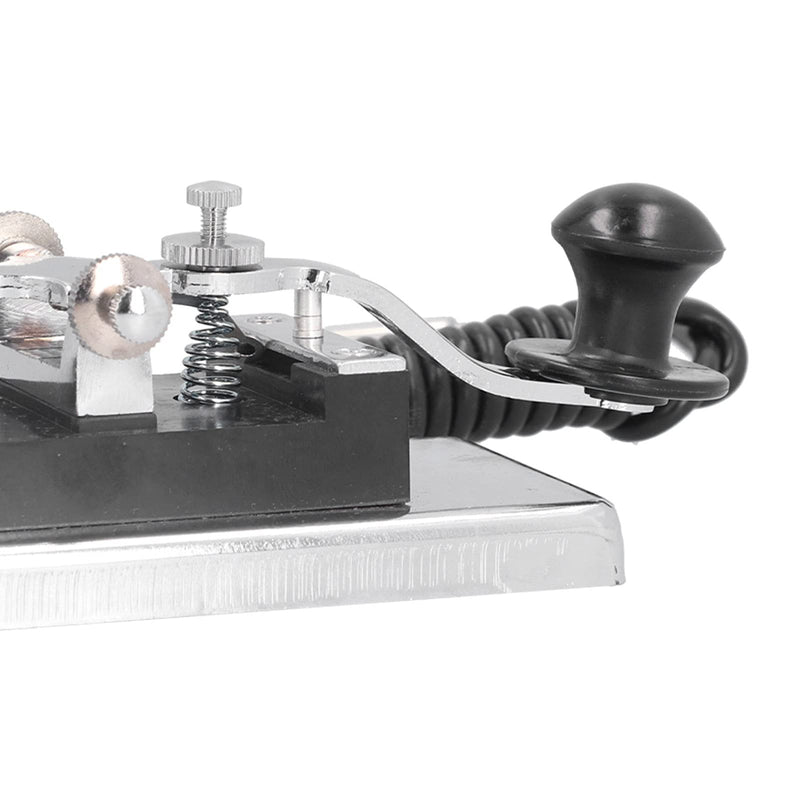 Morse CW Telegraph, Professional Morse CW Telegraph Straight Key, Stainless Steel CW Telegraph, Morse Communication,HY‑K4,