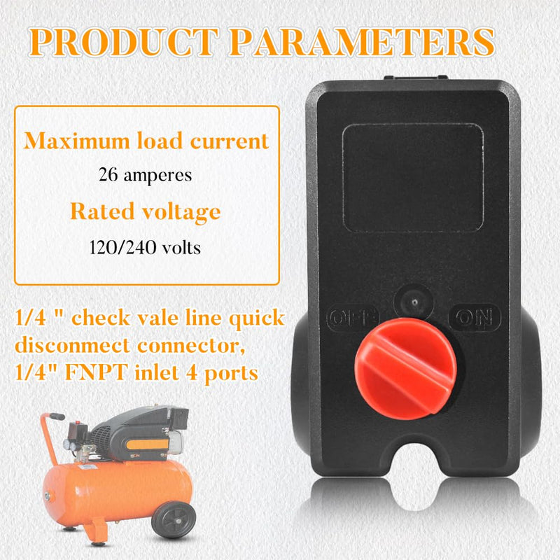 Replace for Condor MDR 11/11 EA Pressure Switch 26 AMPS 120/240 Volts 120-155 PSI