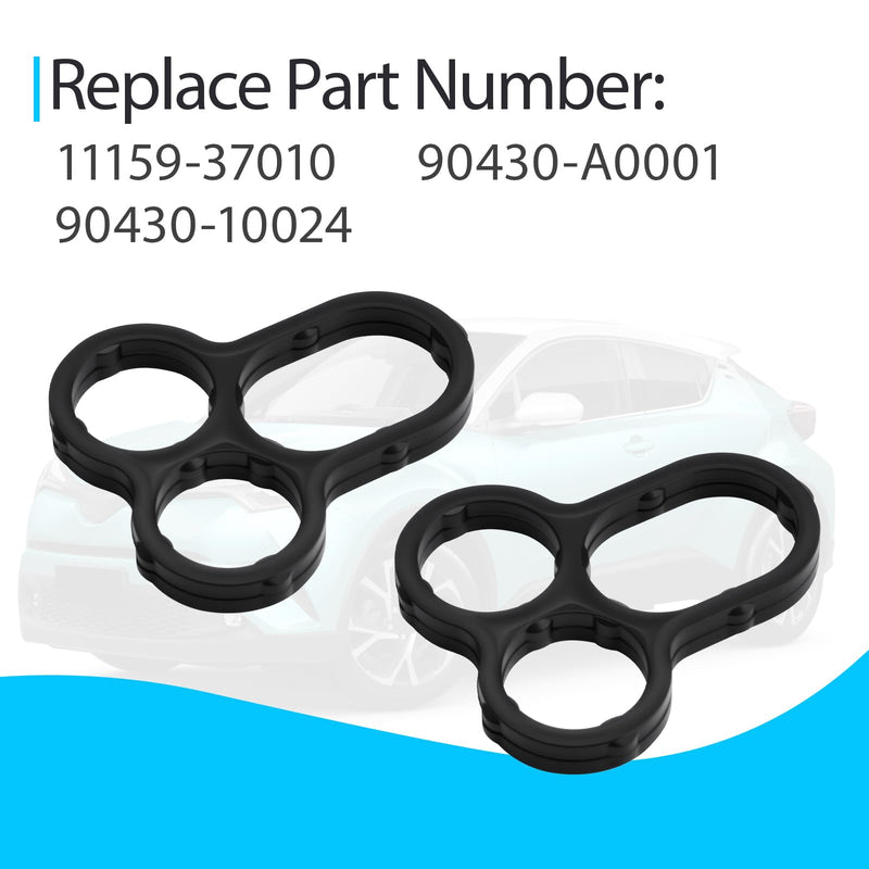 Camshaft Bearing Cap Oil Hole Gasket and O Ring Kit Compatible with Toyota C-HR Corolla Matrix Scion iM xD Replaces 11159-37010 90430-A0001 90430-10024