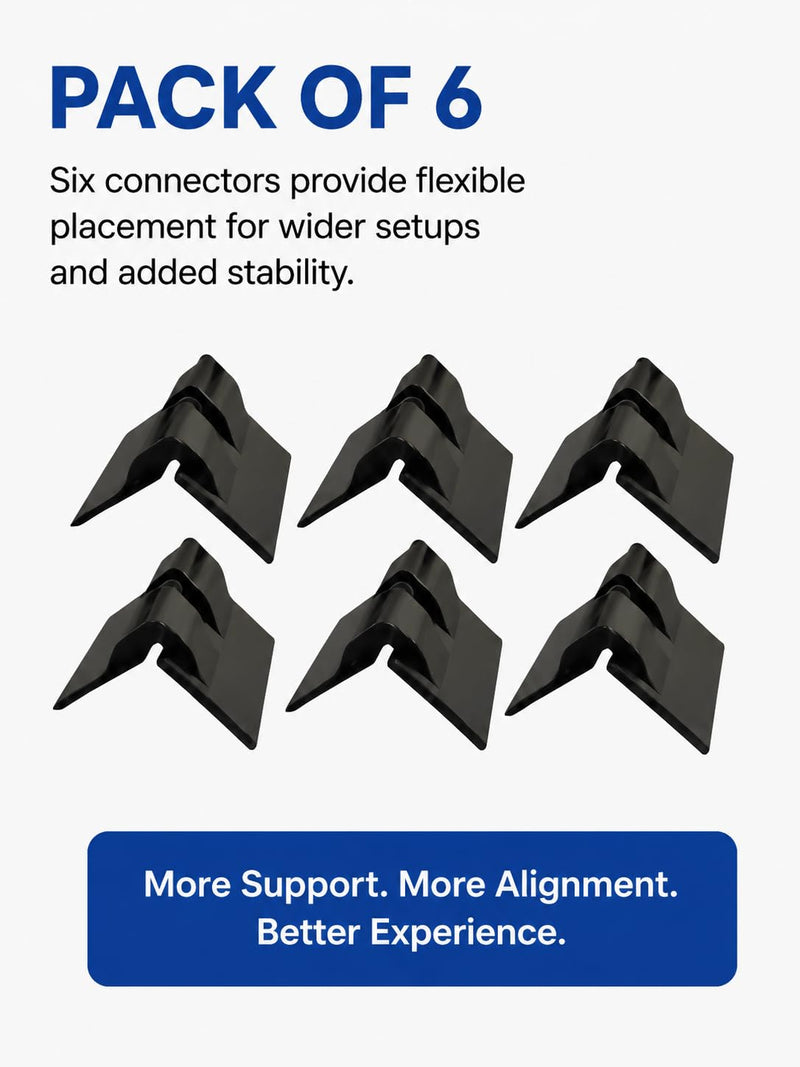 Monitor Alignment Connectors with Adhesive, Multi Screen Alignment Clips for Triple Monitor Setup, 6pcs