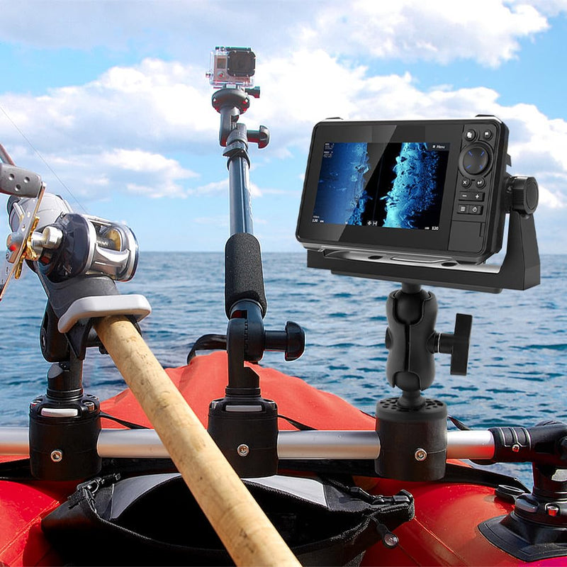 Fish Finder Mount Base, Universal 360 Rotation, Black