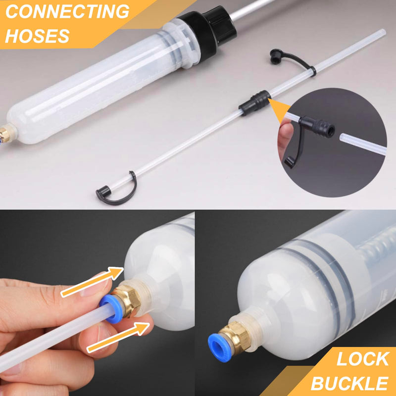 500CC Fluid Extractor Pump Automotive, Oil Pump Extractor, Upgrade Fluid Pump Automotive, Brake Fluid Extractor and Oil Syringe, Oil Suction Pump Extractor for Changing Oil