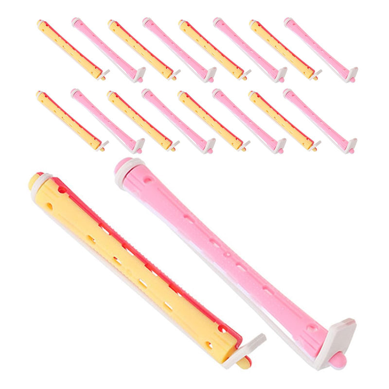 FRCOLOR 24pcs Plastic Perm Rod No Heat Curling Rods Set Hair Curlers Hair-styling Tool for Short Cold Perm Rollers for Salon And Home Use