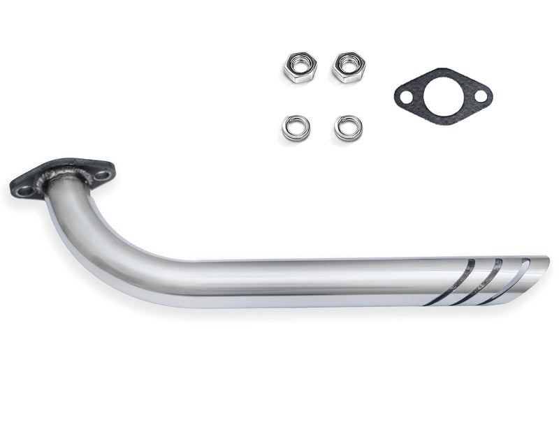 JMCHstore Header Exhaust Pipe Kit for Coleman CT100U CC100X 98cc Predator 79cc 3HP Engine, Massimo MB100 79cc Mini Bike, 154F 3.0 hp Engine Parts (Sliver) Sliver