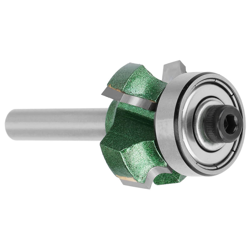 Banding Cutter,Trimmer Wood,R1 Bit Slotting Router Cutter,Banding Trimmer Routers Bevel Top Trim Router Woodworking Milling Cutter 4 Teeth Trimming Cutter Trimmer Router Bit(1/4 * R3) 1/4 * R3