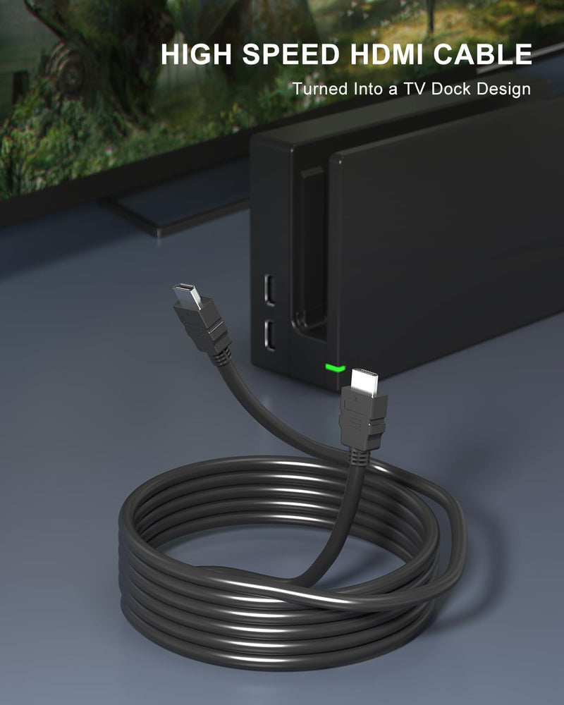 Dock Station for Switch/Switch OLED, Replacement 3-in-1 TV Dock Set with Original IC Module, AC Charger & High-Speed HDMI Cable for 1080P HD Output & Console Charging（Not Compatible with Switch 2）