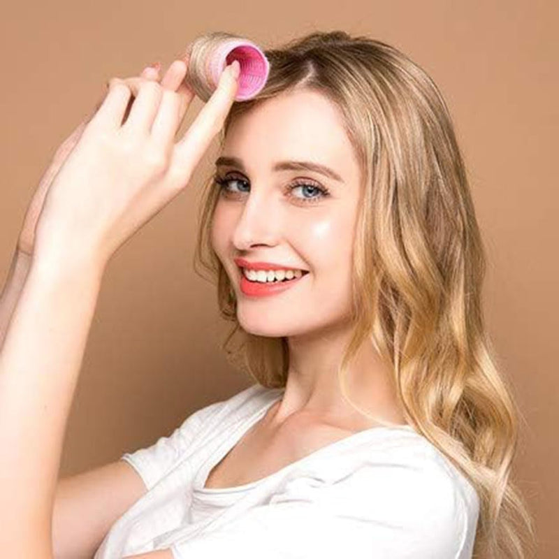 Hair Rollers Self Holding Rollers Gripping Sticky Rollers Self Grip Salon Hairdressing Curlers DIY Curling Tool（10 Packs）pink