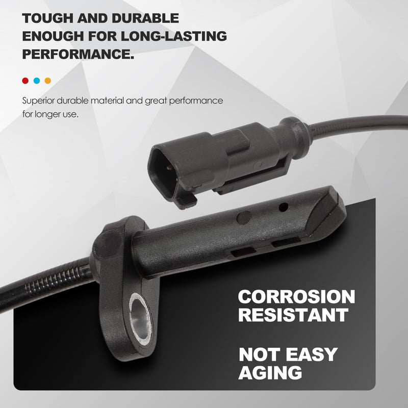 4Pcs ABS Wheel Speed Sensor Compatible with Traverse 2009-2017, Enclave 2008-2017, Acadia 2007-2016, Saturn Outlook 2007-2010, Front Rear Left and Right ABS Sensor, 22739727, 22739728