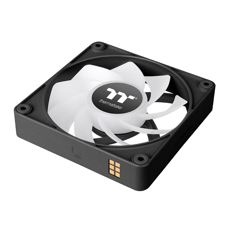 Thermaltake CT120 EX ARGB Reverse PC Cooling Fan (3-Fan Pack), Magnetic Connection, 5V Motherboard Sync, 16.8 Million Colors 9 Addressable LEDs, 120 mm Case/Radiator Fan, CL-F192-PL12SW-A Black 120mm