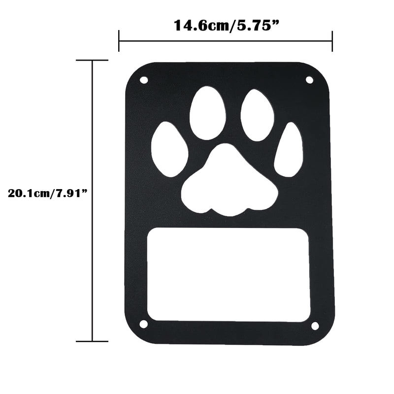 2Pack Rear Tail Light Covers Guards Compatible with 2007-2018 Jeep Wrangler JL JK Accessories,Light Guard(Dog Paw) Dog Paw