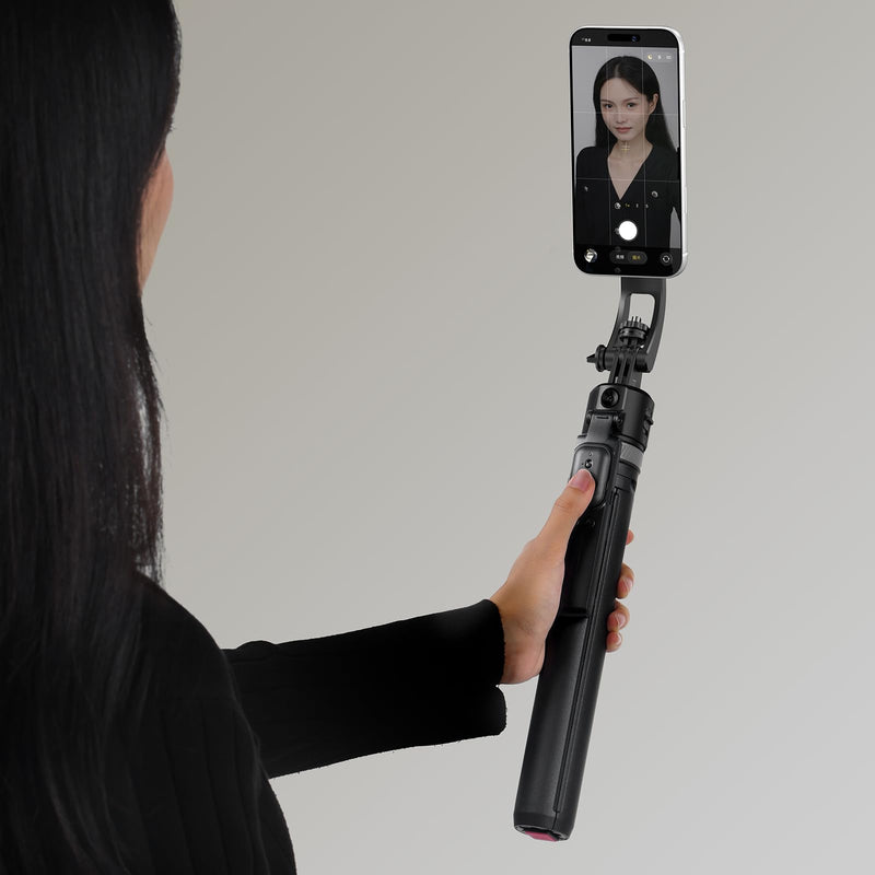 ULANZI TT23M 63" Magnetic Face Tracking Tripod for iPhone, 360° Smart Auto Face Tripod with Remote, Selfie Stick for MagSafe that Follows Your Movement for iPhone 17/16/15/14/13/Android/Camera/GoPro