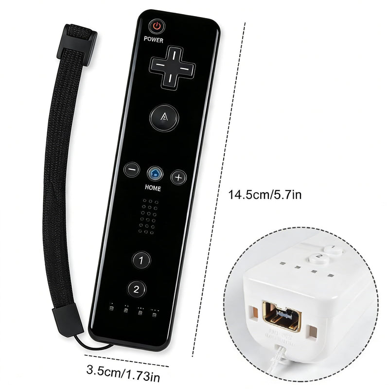 JKSvrenthy Wii Nunchuck Wii Controller, Wii Remote And Nunchuck Controllers With Silicon Case And Strap For Wii And Wii U Combination Lock (D) (BLACK) (B) B