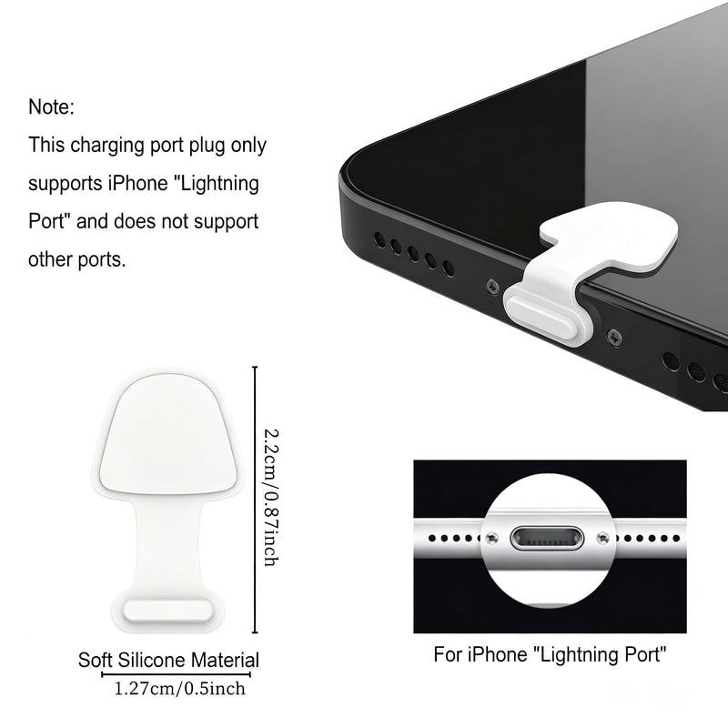 USB Dust Plug Charm Type C-Dustproof Plug, Dust Cover Port Plug Protection Compatible with All Smartphones and Tablets 5 transparent pieces