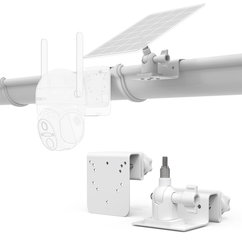 HOLACA Gutter Mount Bracket Kit Compatible with SEHMUA 2K Solar Security Cameras Wireless Outdoor (RBX-S40/S44/S45/SD22) and SEHMUA Solar Panel