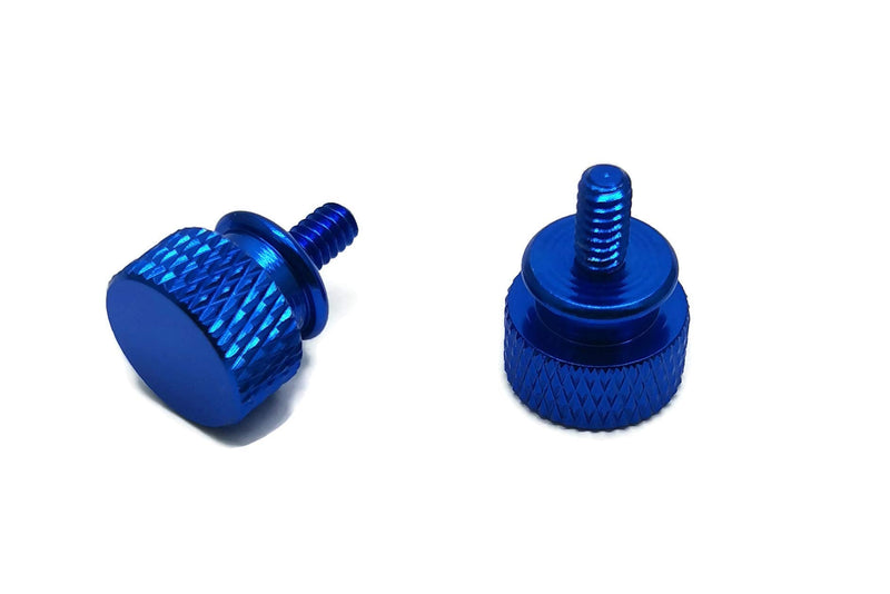 10x Anodized Aluminum Computer Case Thumbscrews 6-32 Thread for Computer Cover Power Supply PCI Slots Hard Drives DIY Blue