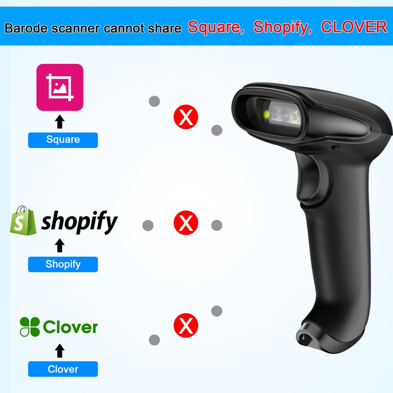 Symcode Wireless Barcode Scanner Versatile 2-in-1 (2.4Ghz Wireless+USB 2.0 Wired) Handheld Automatic 1D Laser Barcode Scanner 328 Feet Transmission Distance Rechargeable 1D Laser Bar Code Scanner Wireless Barcode Scanner 1D