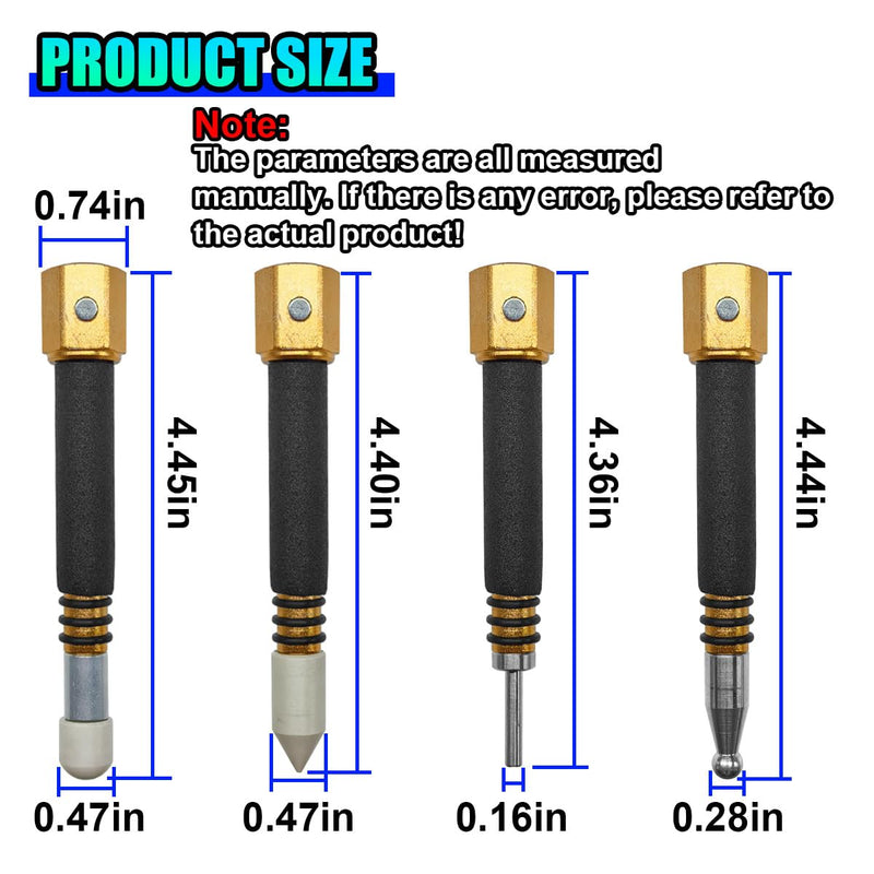 4PCS PDR Tap Down Tool, Pen Shape Knockdown Remover, Car Paintless Dent Removal Kit, Portable Car Body Bulge Repair Tools, Anti Dent Automotive Damage Traceless Repair DIY Tool