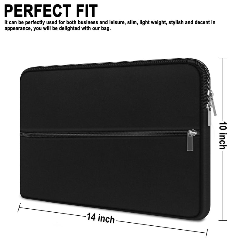 Laptop Case 13.3 inch, Shockproof Protective Carrying Cover with Pocket | Laptop Sleeve, 13-13.3 inch Computer Bag Compatible for MacBook Air/Pro 13/Pro 14 M5 M4 M3 M2 M1, HP Dell ASUS Lenovo Black