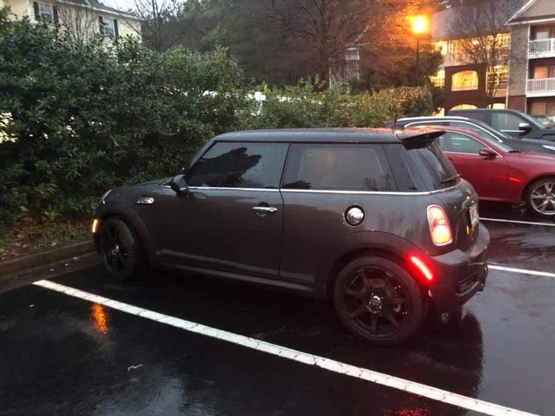 iJDMTOY OE-Spec Red Lens Full LED Rear Side Marker Light Assemblies Compatible With 2007-2013/14 MINI Cooper R55 R56 R57 R58 R59 R60 R61, Replace OEM Red Incandescent Sidemarker Lamps Red Lens Red LED