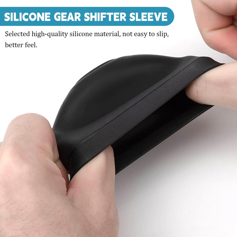 BESULEN Car Gear Shift Knob Cover, Anti-Slip Silicone Vehicle Knob Gear Stick Protector, Automotive Shifter Transmission Protective Cover, Universal Interior Accessories for Most Cars (6-Speed) 6-speed