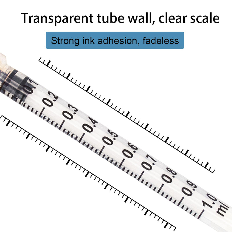 100 Pack 1mL Syringe 25Ga 1inch, Scientific Labs, Measuring and Refilling Inks 1mL 25Ga 1in 100