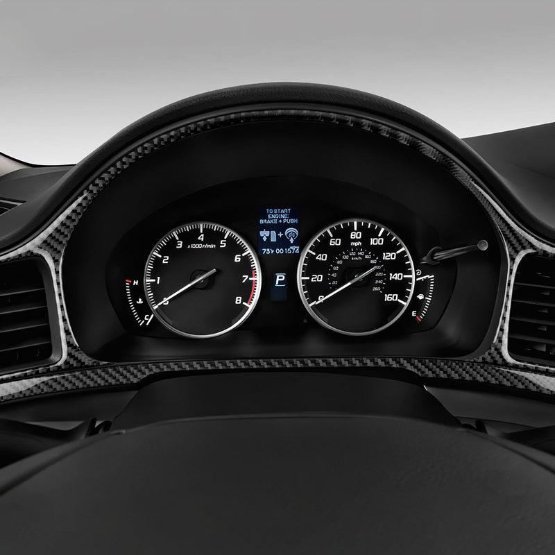 AIRSPEED for Acura ILX 2013-2022 Speedometer Frame Cover Center Console Dashboard Tachometer Carbon Fiber Interior Trim Accessories, Black Speedometer Frame Black