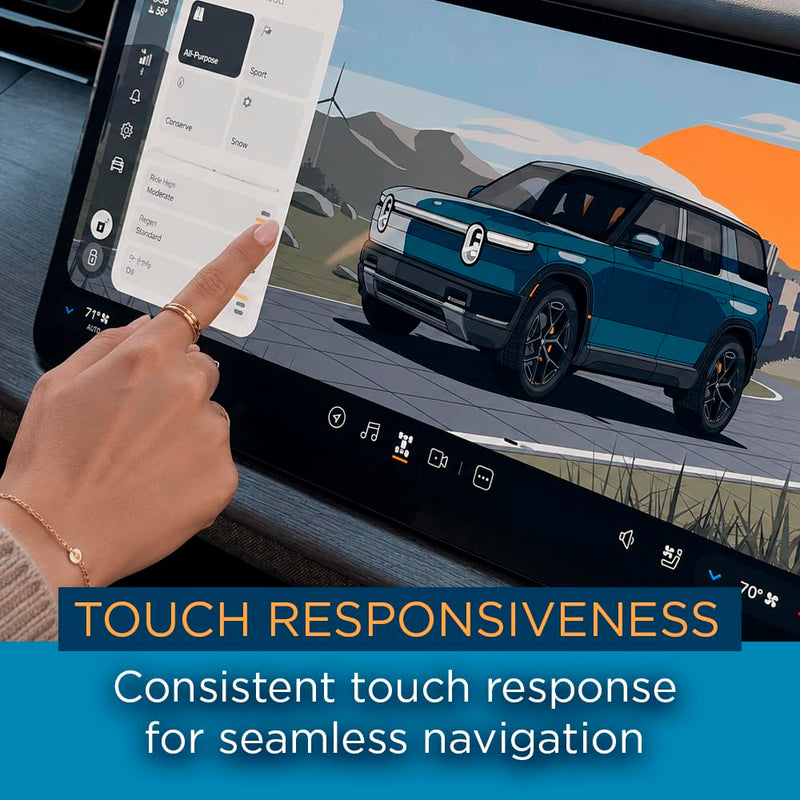 Screen Protector for Rivian R2 Infotainment Navigation Display And Instrument Cluster Matte Anti Glare 4 Pack