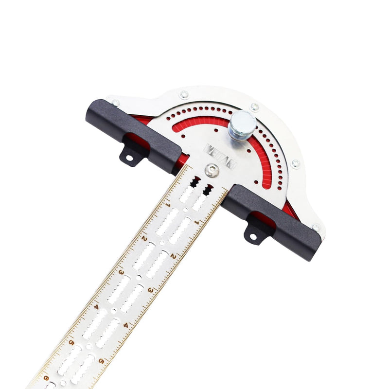 Woodworkers Edge Ruler, Thickness 1.5mm Protractor Angle Finder Woodworking Design Ruler with Protractor T Square T Ruler 0-70 Degrees Adjustable Protractor 15 inch 15inch