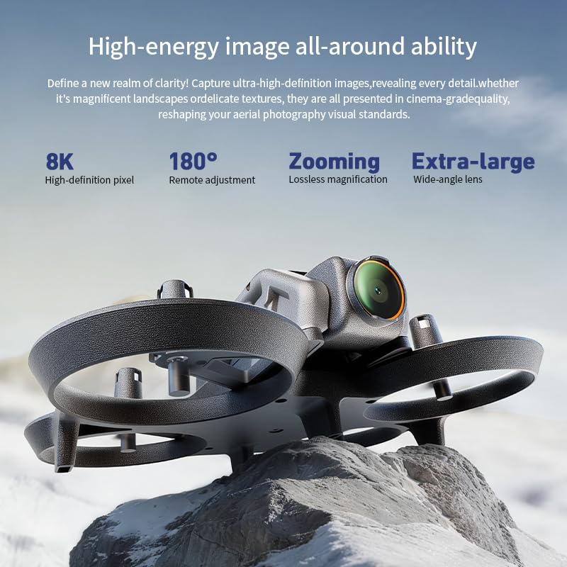 Drone with HD Camera for Beginners, One Key Takeoff/Landing, Altitude Hold, Headless Mode, 3D Flips, Trajectory Flight, 3 Speed Modes, Easy to Fly for Beginners Adults, Aerial Photography Mini Drone, Lightweight Portable Small Quadcopter for Outdoor Tr...