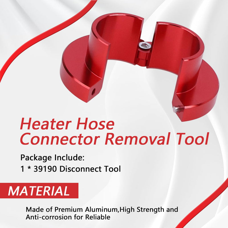 Heater Hose Quick Disconnect Tool, Metal Heater Line Release Tool 3/4'' Replacement for GM Vehicles 39190 Red