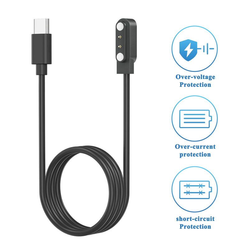 Mugust Gloryfit Smart Watch Charger, USB-C Magnetic Charging Cable for GloryFit T80 T70 T60 T50 P99 P98 Smart Watches