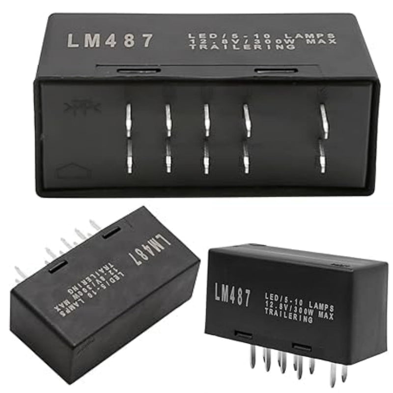 LM487 LED Flasher Turn Signal Relay for Chevy Silverado GMC Cadillac Hummer 03-07, 10383321 15231201 LED Blinker Module Hazard Warning LED Flasher GM