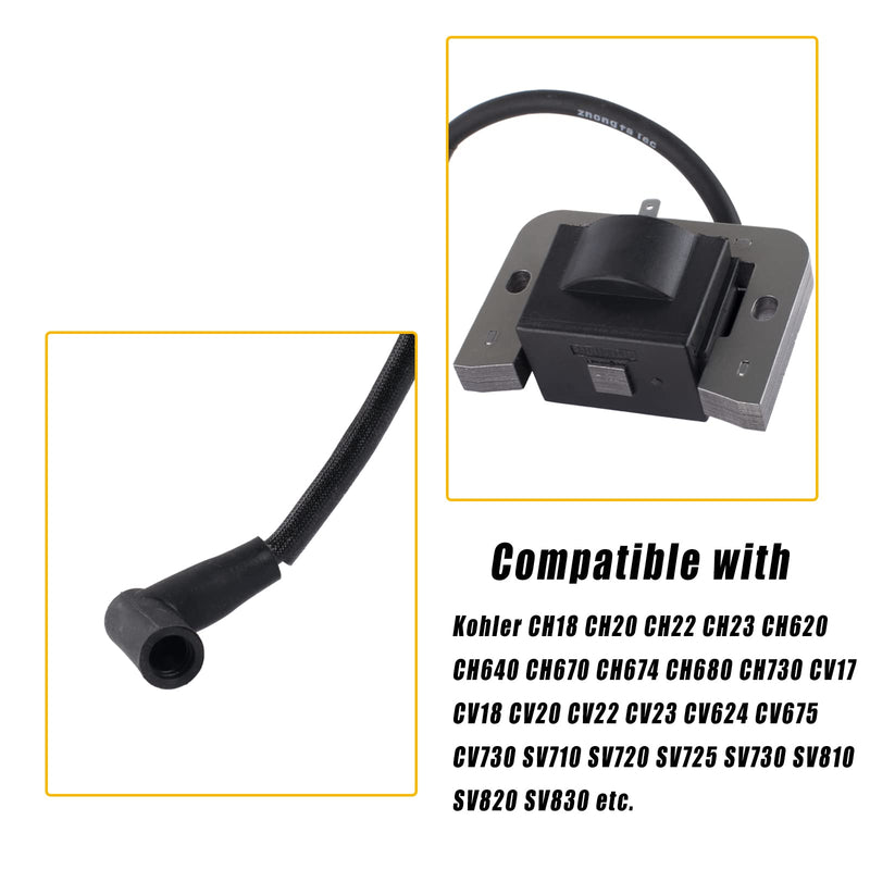 2Pcs Ignition Coil 24-584-01S Compatible with Kohler CH18 CH20 CH22 CH23 CH620 CH621 CV17 CV18 CV20 CV22 CV23 CV624 SV710 SV720 SV810 SV820