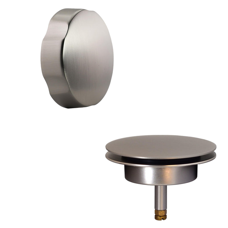 Westbrass D50TE-07 Standard 1-1/2" Replacement Trim for Cable Drive Bath Drain Waste & Overflow Assemblies, Satin Nickel 1-Pack