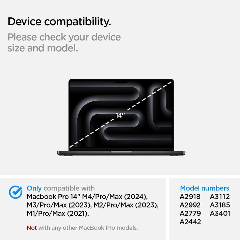 Easy On/Off Magnetic 360° Privacy Screen Filter Compatible with MacBook Pro 14 inch (2021-2024, M4, M3, M2, M1, Pro,Max), Anti Glare Laptop Privacy Screen Shield with Camera Cover - UV block 90%-Model: A2442, A2779, A2918, A2992, A3112, A3185, A3401