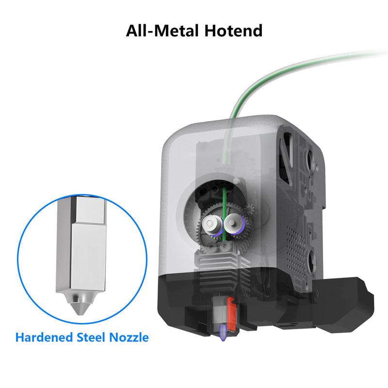 0.4mm X1 X1C Hotend Complete Kit, Full Assembly Hot End Print Head with Ceramic Heater, Thermistor, Cooling Fan, 0.4mm Hardened Steel Nozzle, Hotend Replacement for Bambu Lab X1/X1C 3D Printer X1 Series