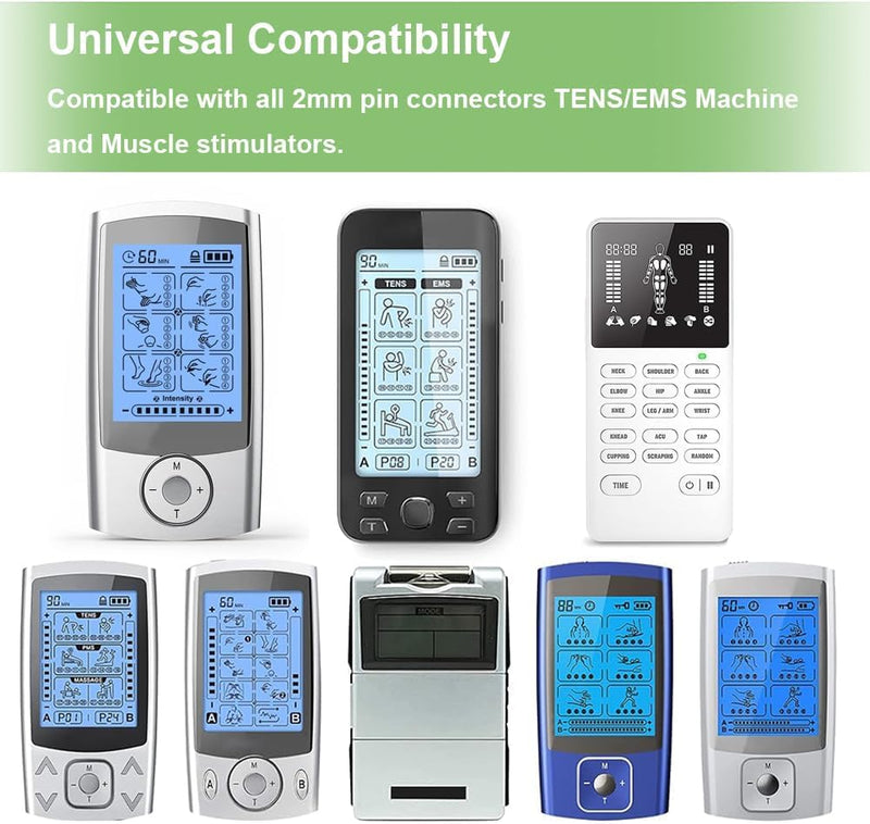 Tens Unit Electrode Pads 4x8" for Back Pain Relief Extra Large Butterfly Shaped EMS TENS Pads Compatible with TENS 7000, AUVON TENS, 2mm Pin Connector- 6 Pcs Bf4*8