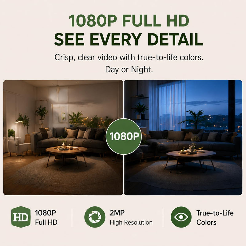 1080P Mini WiFi Camera, Compact Indoor Camera with Night Vision, Motion Detection, App Control, Supports Cloud and SD Card Storage