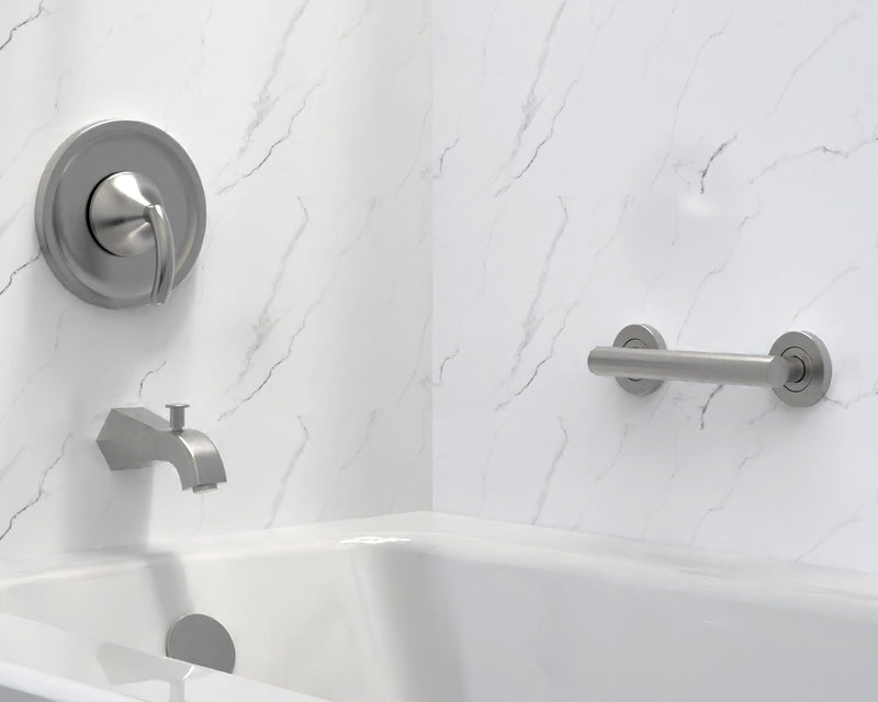 Bath, Shower and Toilet Safety Grab Bar for Seniors and Handicaps, ADA Compliant Mobility Aid Balance Assist Handle, Stainless Steel 9 Inch Brushed Nickel