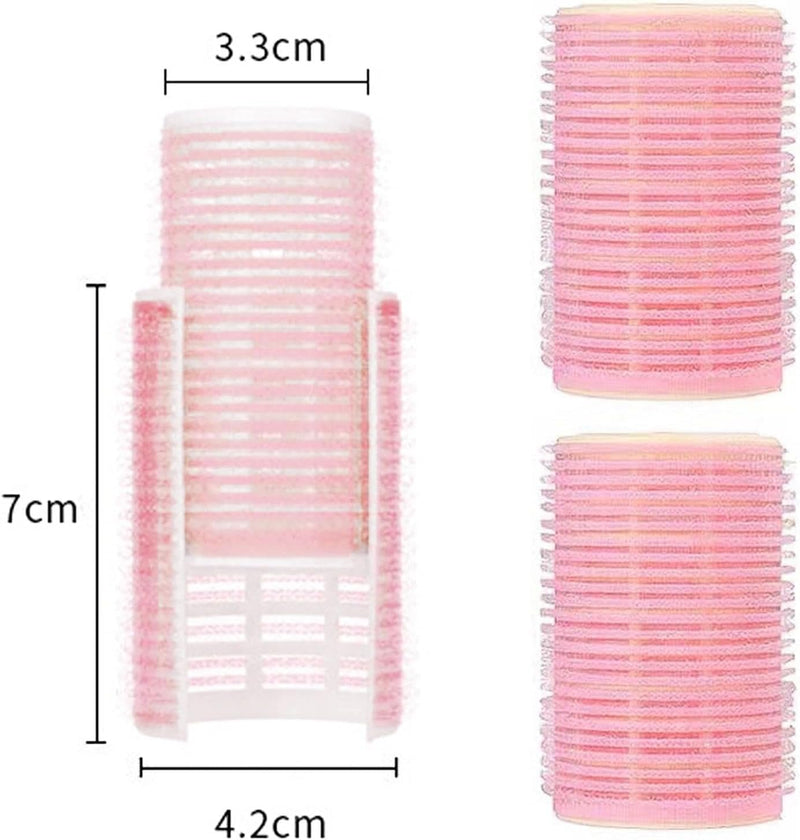 6Pcs Mini Self-Grip Hair Rollers, Small Plastic Hair Curlers for Root Volume & Fluffy Styling, DIY Hair Tools for All Hair Types