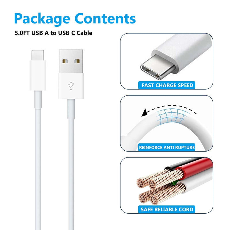 iPhone 15 Car Carplay Cable Cord, USB A to USB C Cable for iPhone 15, 15 Pro Max, 15 Plus, iPad Pro 12.9/11, iPad 10th Gen, iPad Air 5th/ 4th Gen,Mini 6th Gen Charger Car Charging Cable (White) 3 Feet 1 Pack White