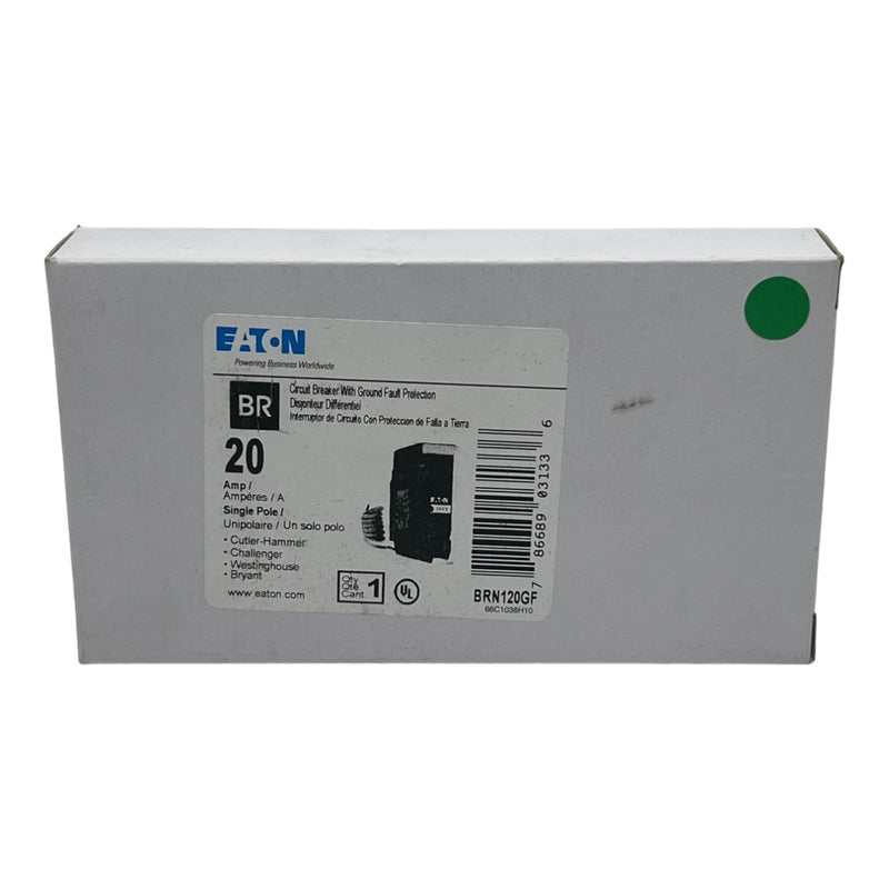 Eaton BRN120GF Br Gfci, 5ma, 1 Pole, 10kaic, 20a, Pigta