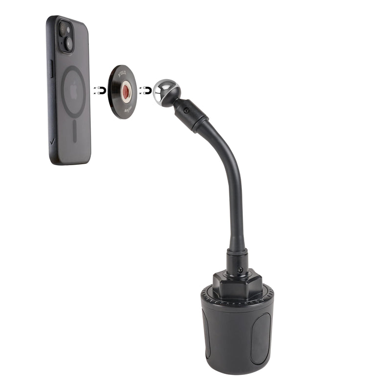 Nite Ize Steelie Orbiter Plus Cup Holder Kit - MagSafe Car Accessory for Phone Holder - Alternative to Car Dashboard Mount & Vent Mounts - Universal Cup Insert Holder