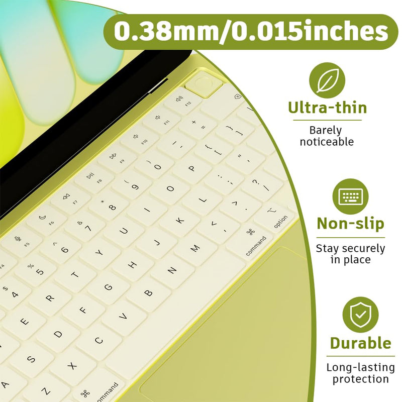 Glow in The Dark Keyboard Cover Skin for MacBook Neo 13 Inches A18 Pro | Glow at Night for Easy Typing, Silicone, US/ANSI Layout, Anti-Spill Dust Proof, Luminous Keyboard Protector Accessories White