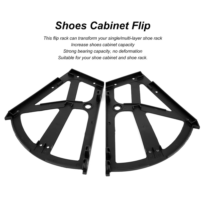 Shoe Drawer Hinge, Shoe Rack Hinges, 4 Set Home Furniture Shoes Drawer Cabinet Hinge Flip Plate Frame Turning Rack Accessory