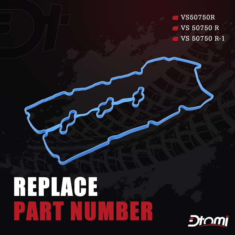 Engine Valve Cover Gasket Set Compatible with Hyundai Kia Vehicle Azera Entourage Santa Fe Sonata Veracruz, Amanti Sedona Sorento, 3.3L 3.8L V6 2006-2011 Replace# VS 50750 R, VS50750R