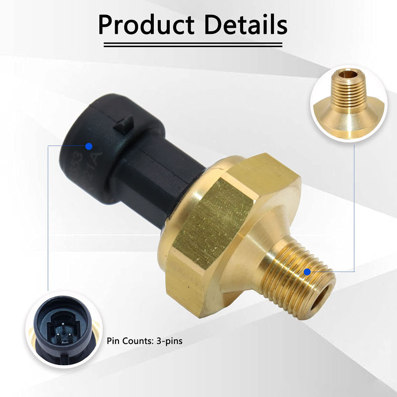 DPFE3 Exhaust Back Pressure Sensor EBP Compatible with Ford Powerstroke 6.0L 7.3L V8 Diesel 1997-2003 1850353C1 1850353 1850353C2 F7TZ-9J460-AA SU2380 2134517 4C3Z-9J460-A 1C3Z-9J460-A