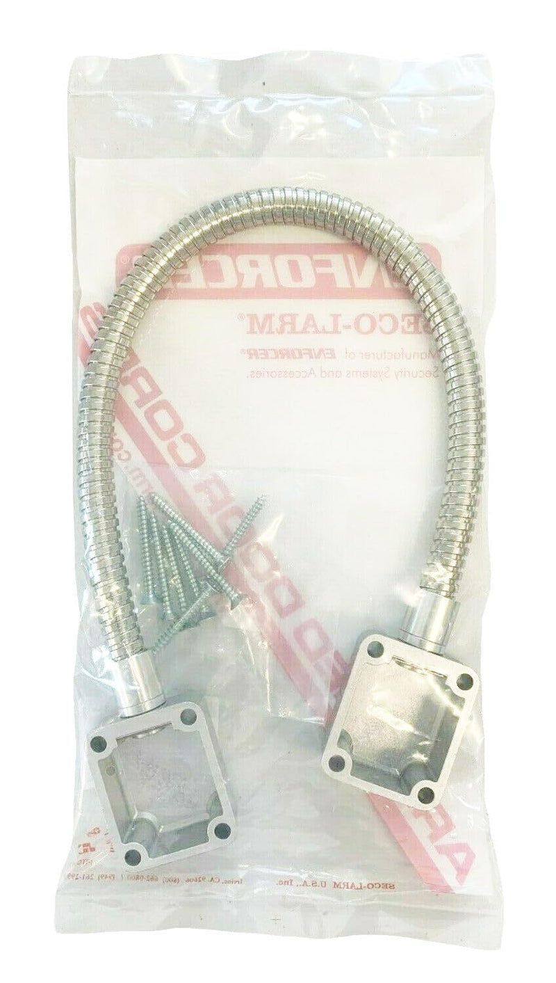 Seco-Larm SD-969-S18Q Pack of 3 Armored Door Cords, Die-cast Aluminum End Caps, 17", Surface-Mount, Designed to Carry Wiring to Conduct Power to Electric Locks or Access Systems Mounted in Doors